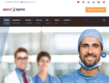 Tablet Screenshot of apex-spine.com